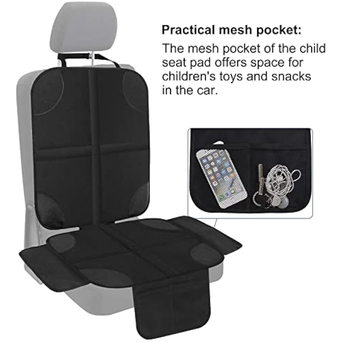 HONZUEN Baby Car Seat Protector – Non-Slip Waterproof ISOFIX Liner