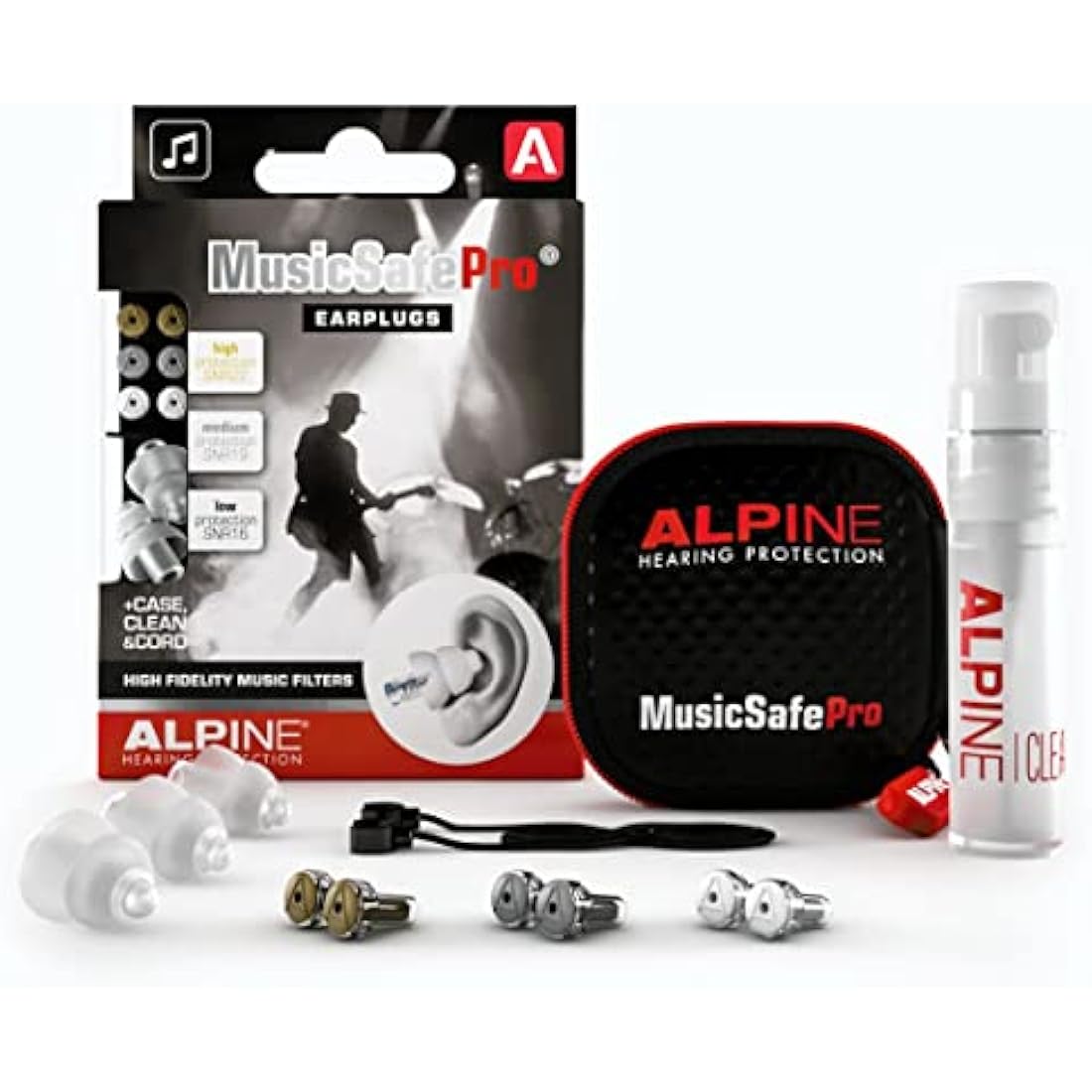 Alpine MusicSafe Pro High Fidelity Earplugs - 2 Filter Sets for Musicians