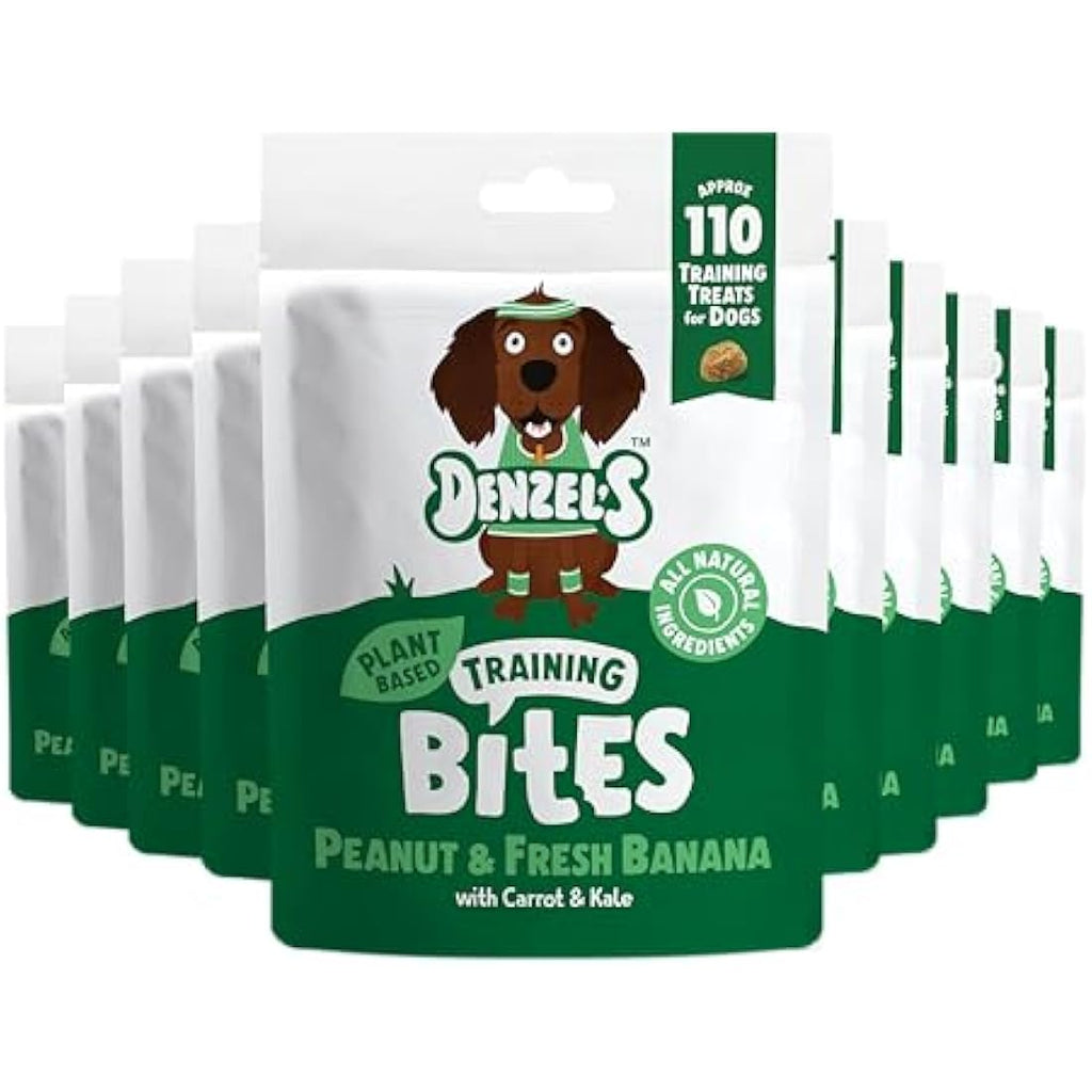 Denzel's Vegan Dog Training Treats | Peanut Butter & Banana | 10x100g