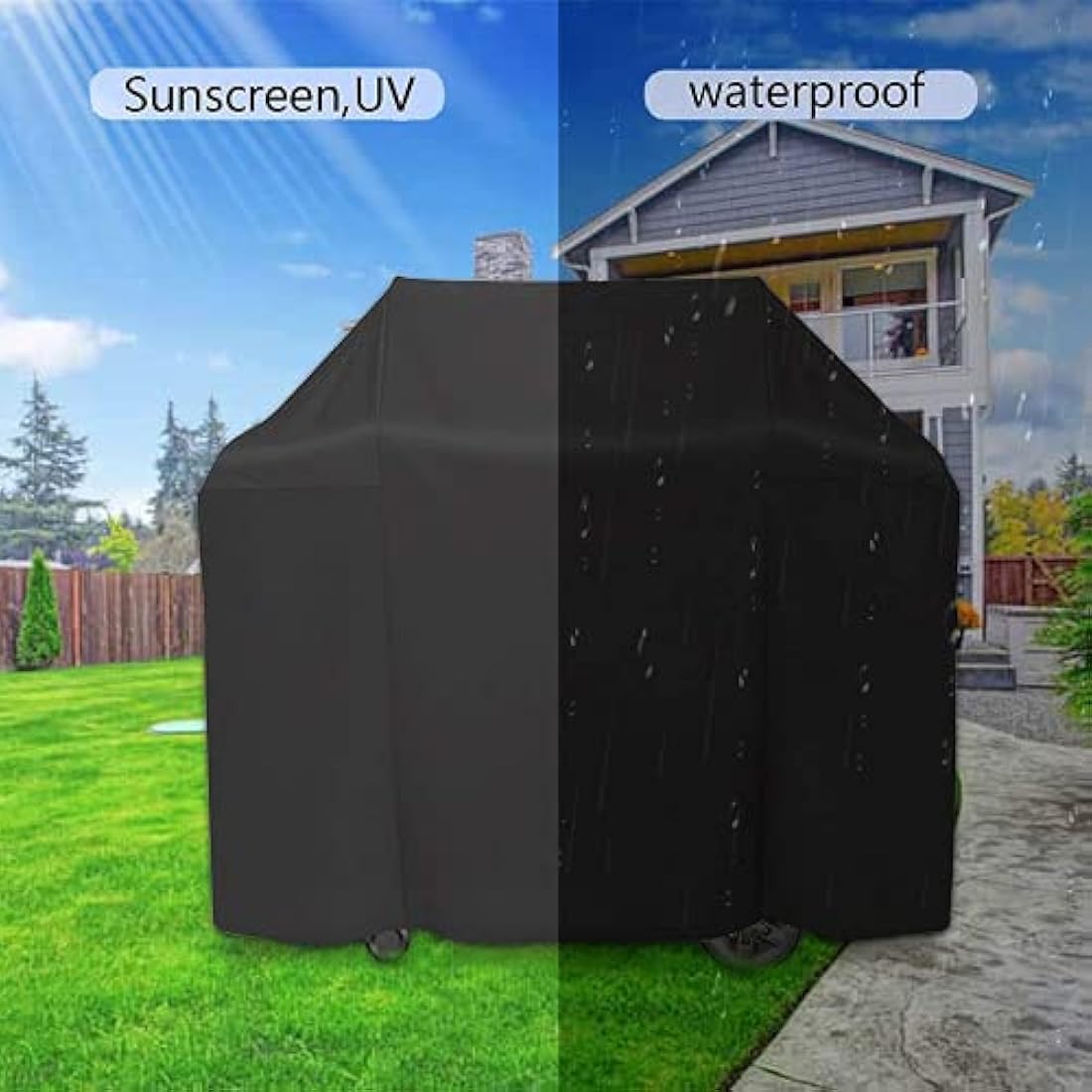 Chusstang Heavy Duty Gas BBQ Grill Cover - Waterproof & UV Resistant