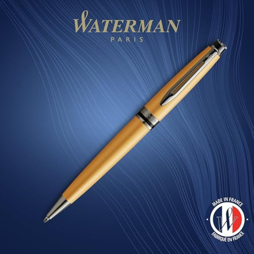 Waterman Expert Ballpoint Pen | Metallic Gold Lacquer & Ruthenium Trim