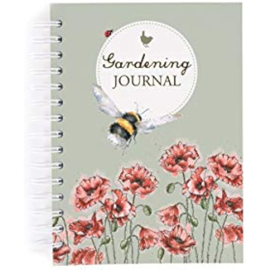 Wrendale Designs Poppies Gardening Journal – Spiral Bound Garden Planner