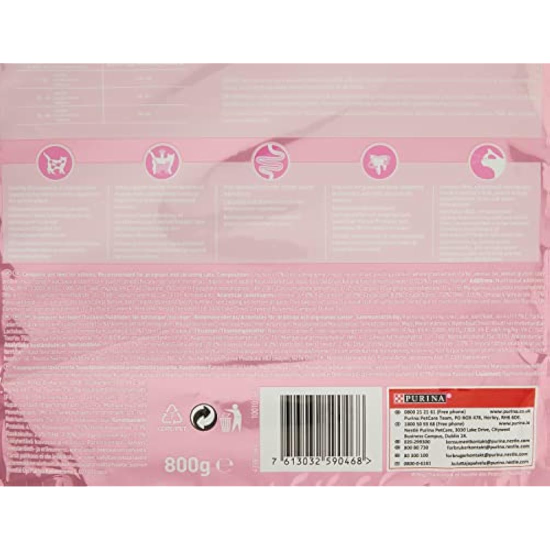 Purina ONE Kitten Dry Cat Food - Chicken & Wholegrain - 4 x 800g Case