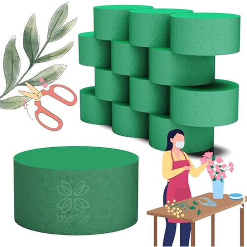 20 Pcs Round Floral Foam – Wet Biodegradable Flower Foam
