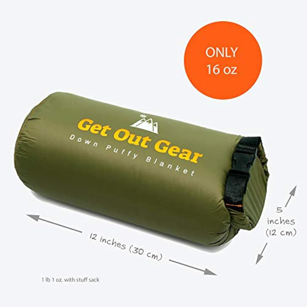 Get Out Gear Down Camping Blanket – 650 Fill Power Packable Outdoor Quilt