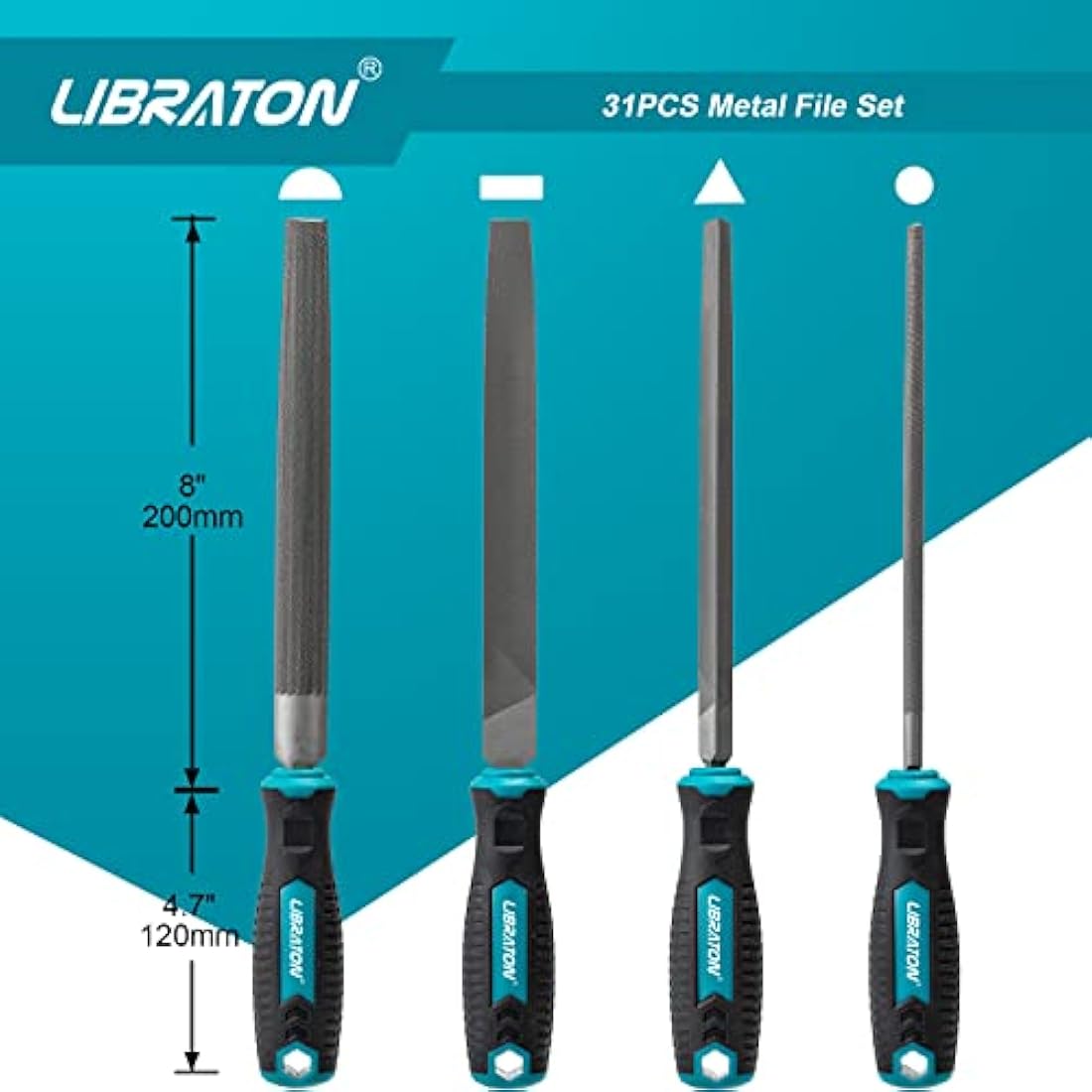 Libraton 31PC Metal File Set | Steel & Woodworking Needle Files