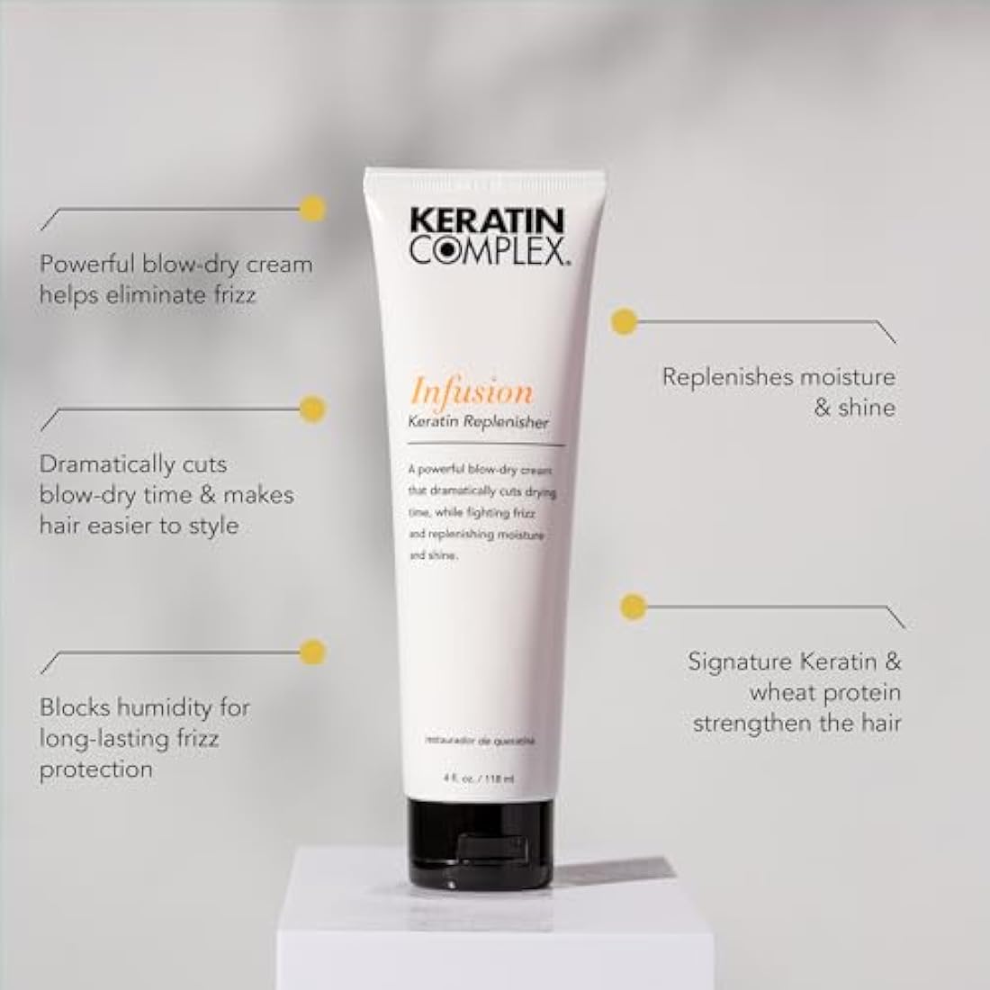 Keratin Complex Infusion Replenisher - Frizz Control Blow Dry Cream 2.5oz