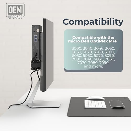 HumanCentric Dell OptiPlex Micro PC Mount | VESA, Under Desk & Wall Mount