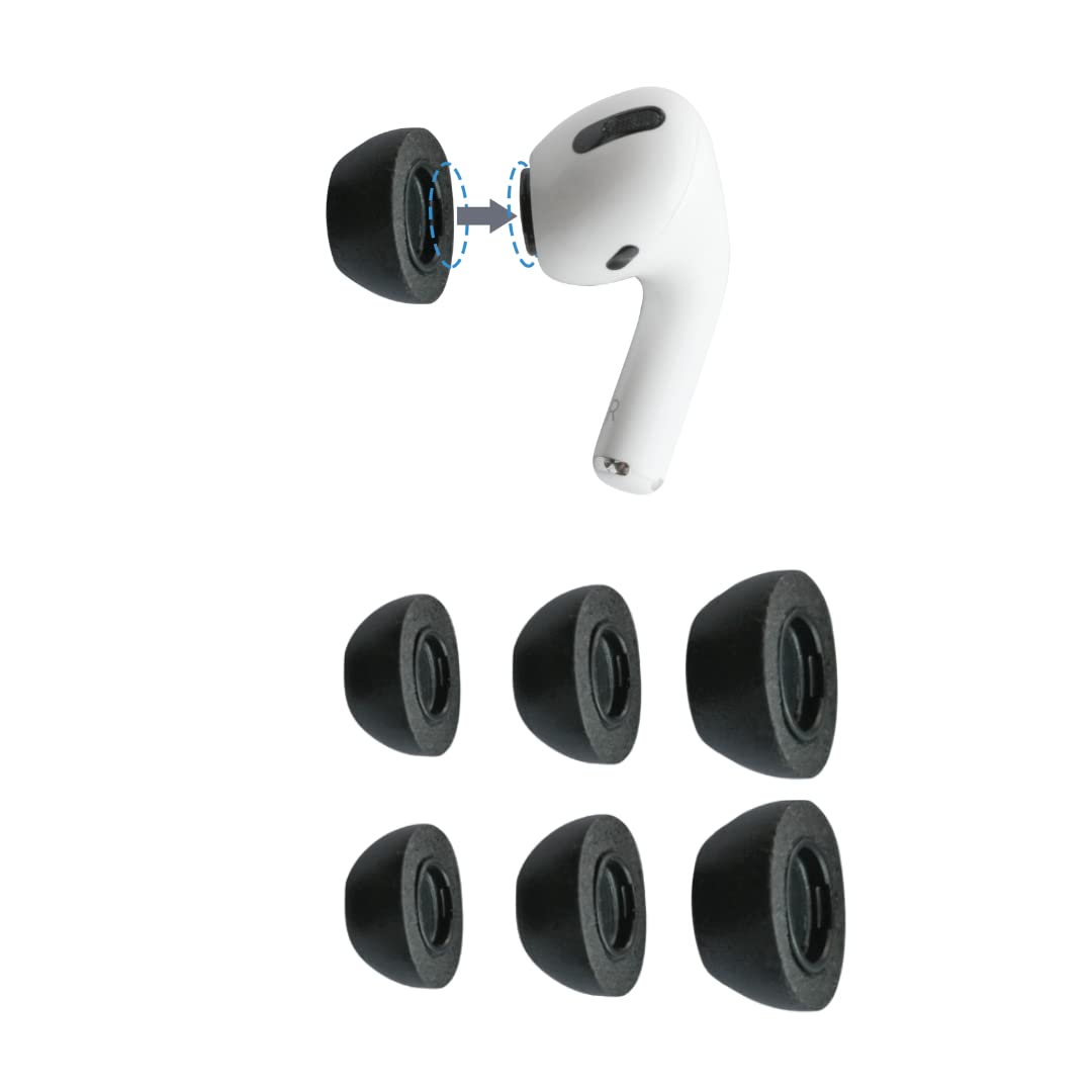 Comply Memory Foam Earbud Tips for AirPods Pro Gen 1 & 2 – 3 Pairs