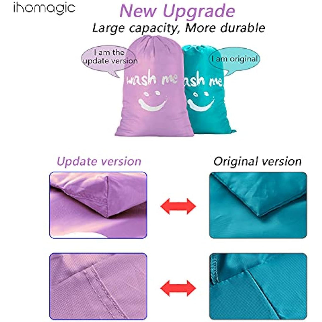 IHOMAGIC Extra Large Laundry Bag | 120L Durable Polyester Drawstring Bag