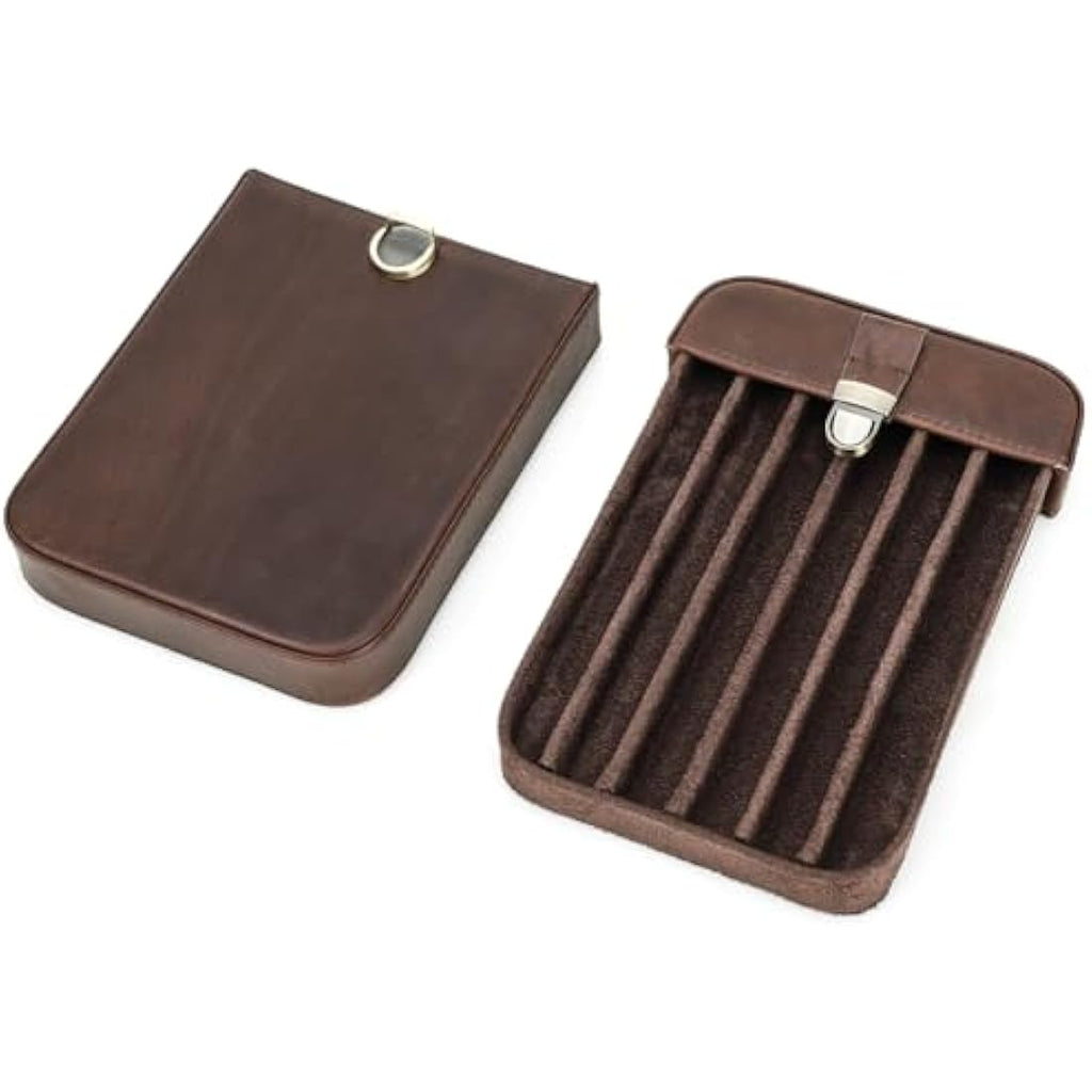 Leather Pen Case – 6 Slot Fountain Pen Travel Sleeve