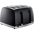 Russell Hobbs Honeycomb 4 Slice Toaster – Black Textured High Gloss