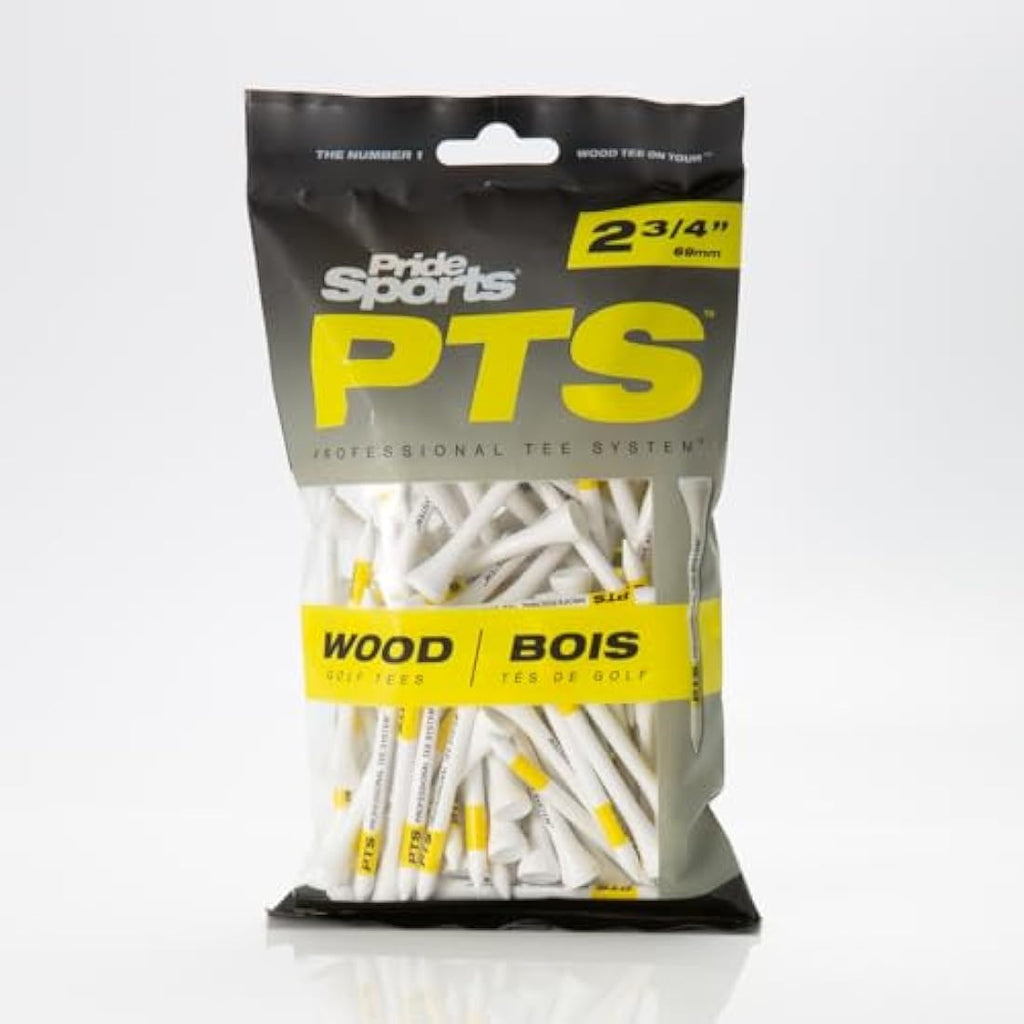 Pride Professional ProLength 2 3/4" Wooden Golf Tees – 100 Count