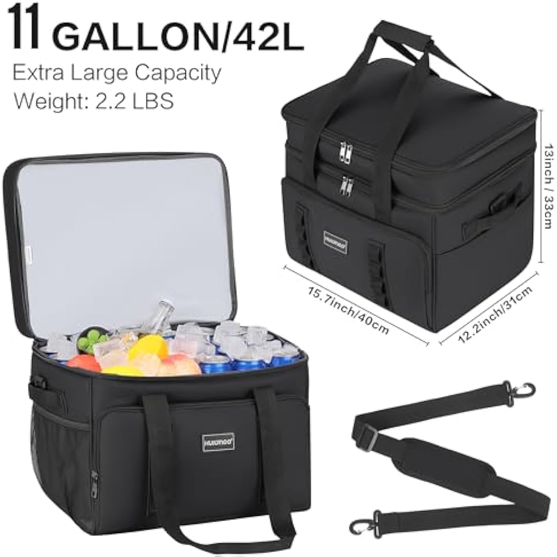 42L Insulated Cooler Bag – Waterproof Thermal Picnic Bag