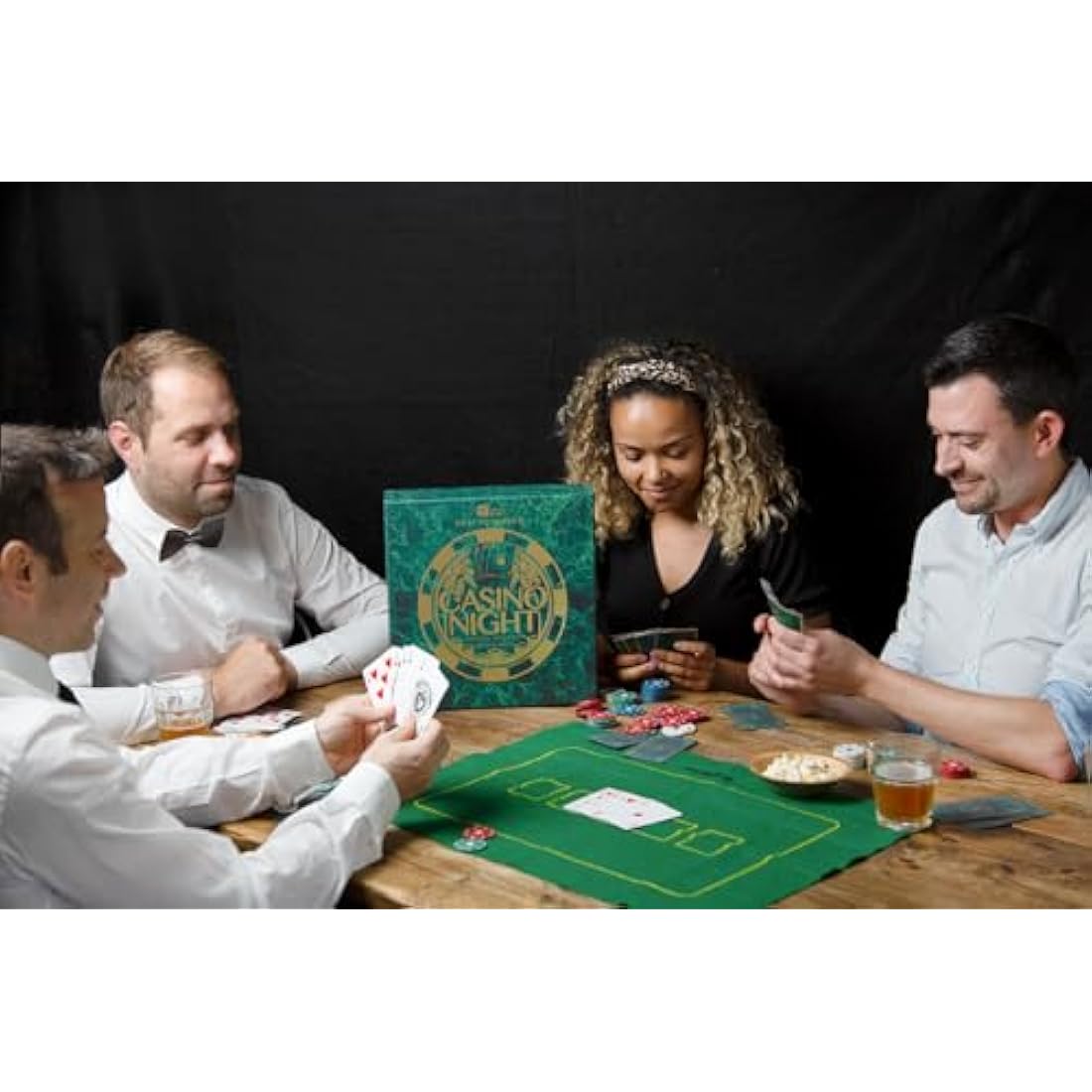 Talking Tables Casino Night Kit – Poker, Roulette & Blackjack Set
