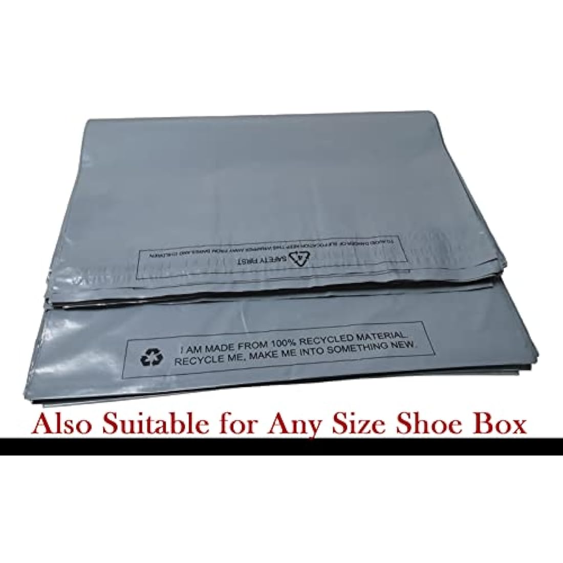 MSDS-SOLUTIONZ Grey Poly Mailing Bags | 17x22 Self-Seal Mailers, 100 Pack