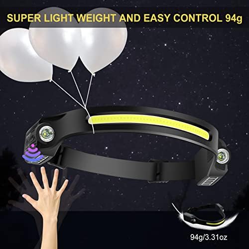 Jolof Store Rechargeable LED Headlamp | Motion Sensor & Wide Beam – 2 Pack