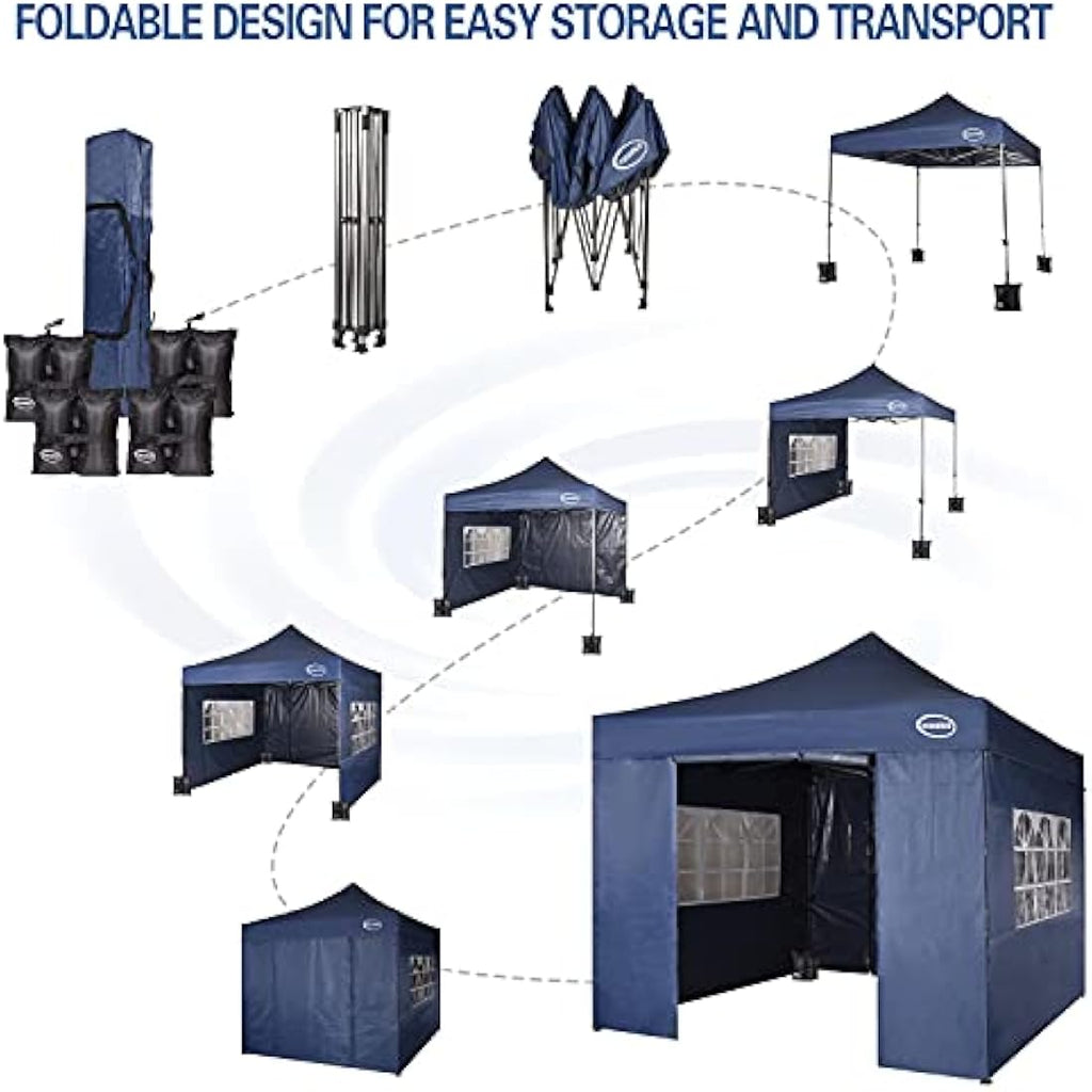 Jolof Store 3x3m Heavy Duty Pop Up Gazebo | Waterproof Market Stall - Blue