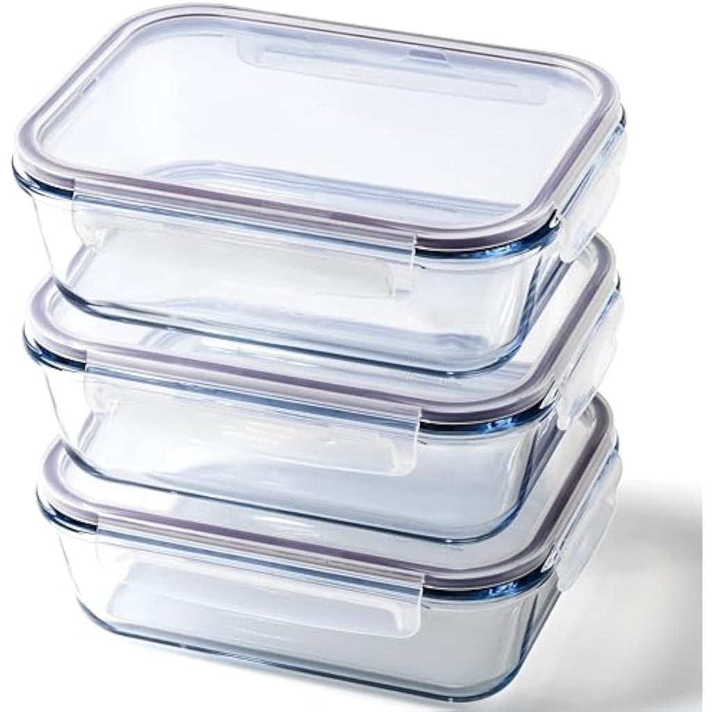 Franklin Lade Glass Food Storage Containers – 3pc Extra Large Set