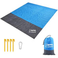 ZFYQ Sandproof Beach Blanket – 200x210cm Waterproof Picnic Mat with Stakes