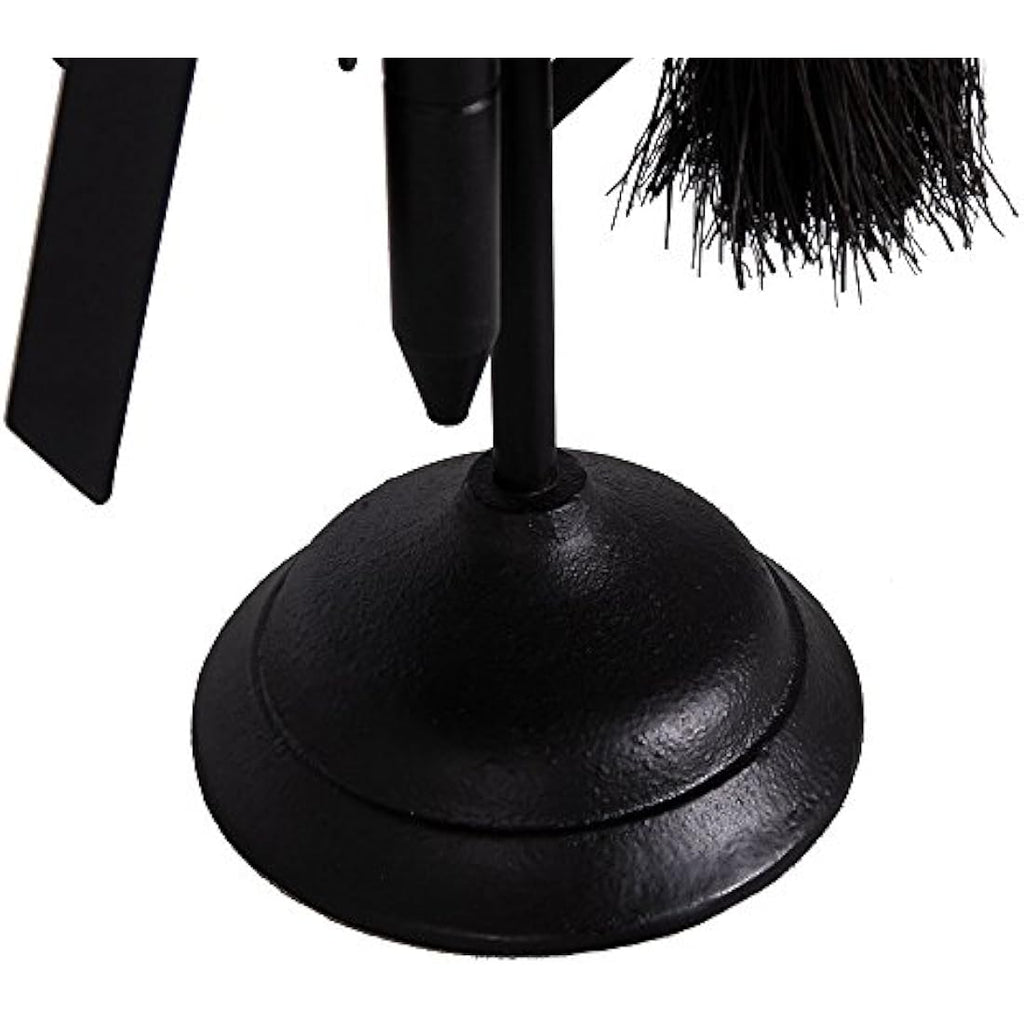 Malham 5 Piece Fireplace Companion Set | Black Steel Tools