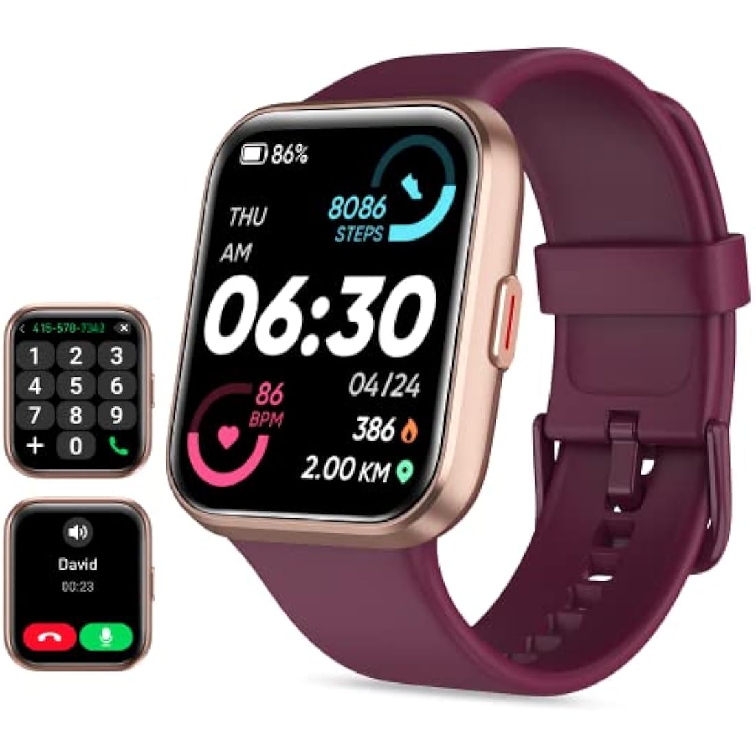 Smart Watch with Alexa & Bluetooth Call - 1.8" Fitness Tracker