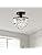 Bestier Modern Black Crystal Chandelier – Semi-Flush Mount Ceiling Light