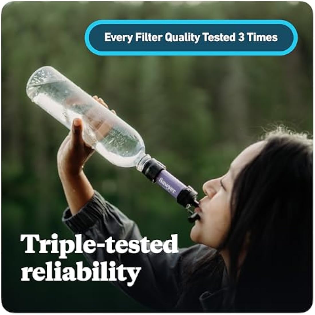 Sawyer Mini Water Filtration System | Portable 0.1 Micron Filter