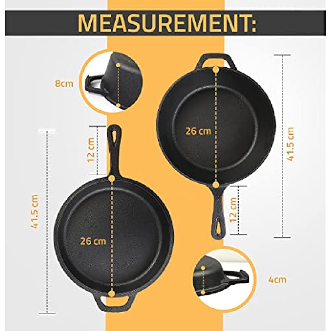 Kichly Pre-Seasoned Cast Iron Combo Cooker | 3.2 Quart Dutch Oven & Skillet