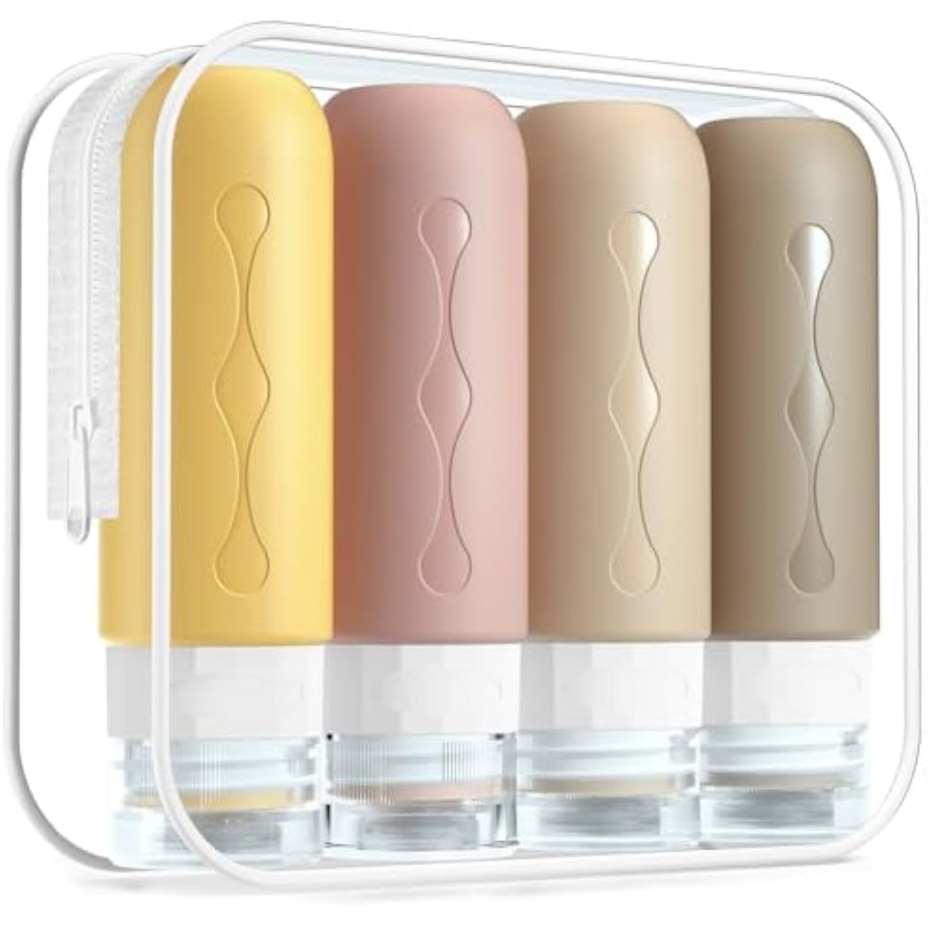 Gemice Silicone Travel Bottles | 4 Pack Leakproof TSA Approved Containers