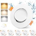 GeyouLux 3CCT LED Recessed Spotlight – Dimmable 4.9W IP44 White Ceiling Light