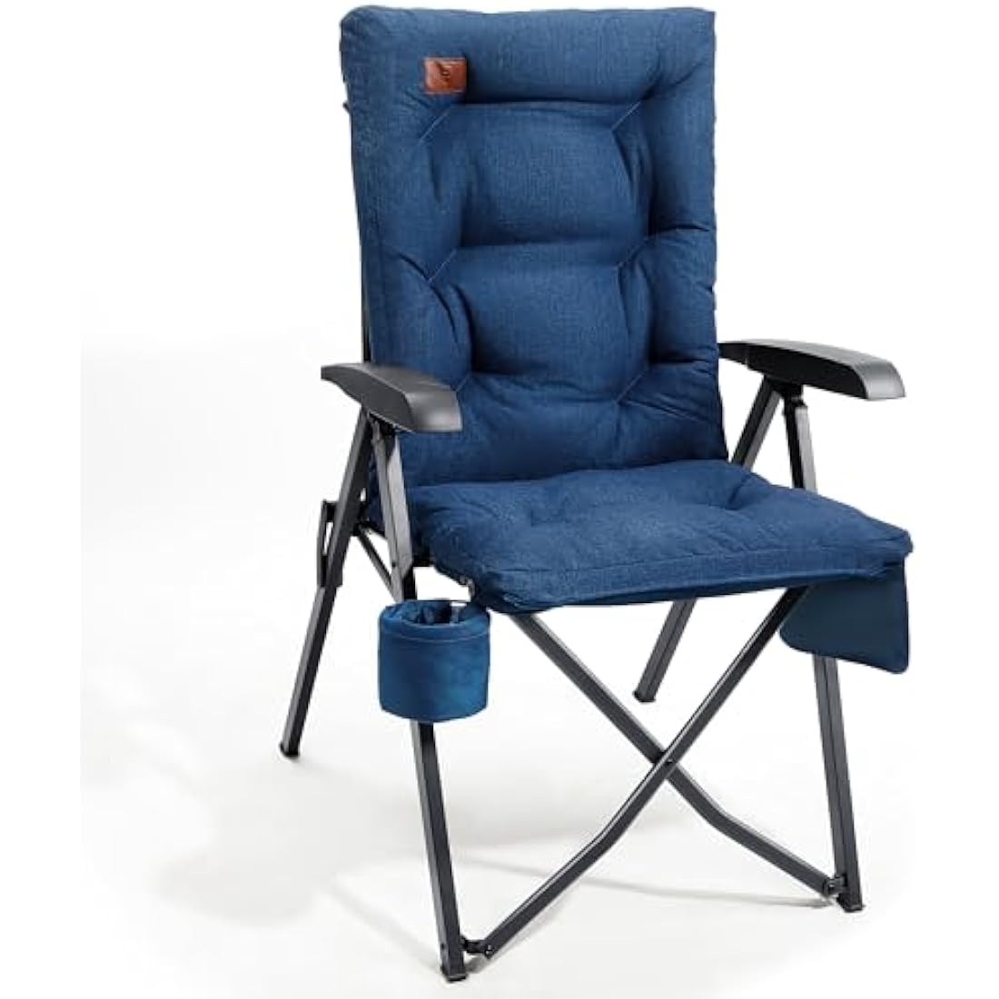 EVER ADVANCED Heavy Duty Camping Chair | 4-Position Recliner | Blue