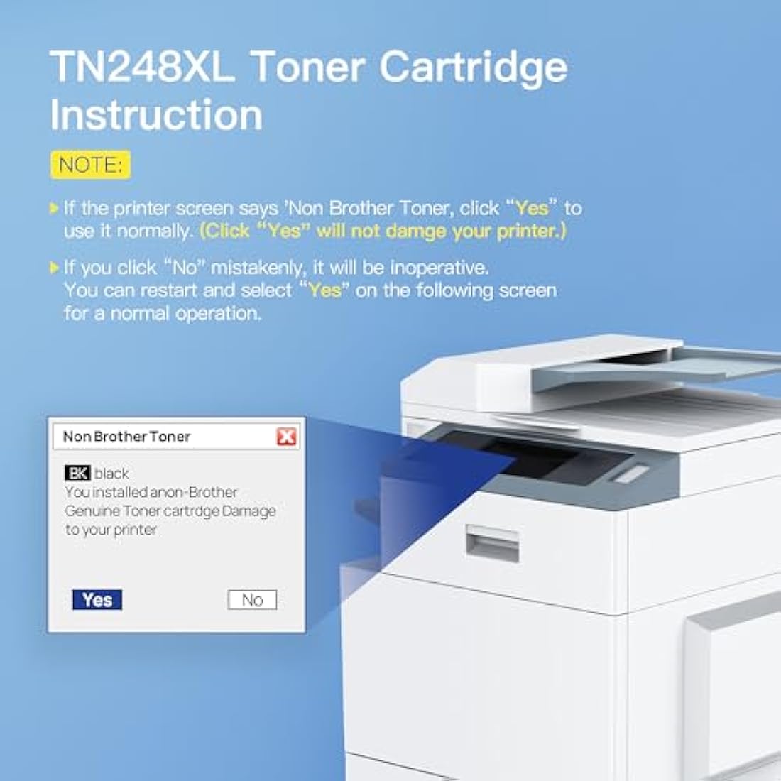 GPC Image TN248XL Black Toner Cartridges for Brother Printers | 2-Pack