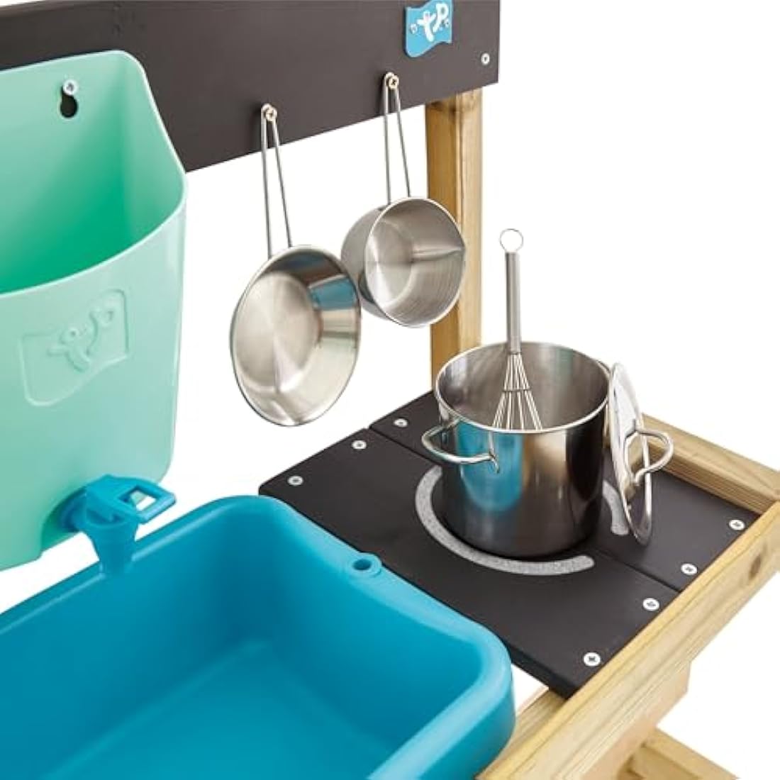 TP Toys Wooden Mud Kitchen - Outdoor Sensory Play Set for Kids