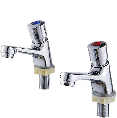 Jolof Store Non-Concussive Self Closing Basin Taps | Chrome Pair
