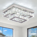 Jolof Store Modern Crystal LED Flush Mount Ceiling Light – Cool White K9