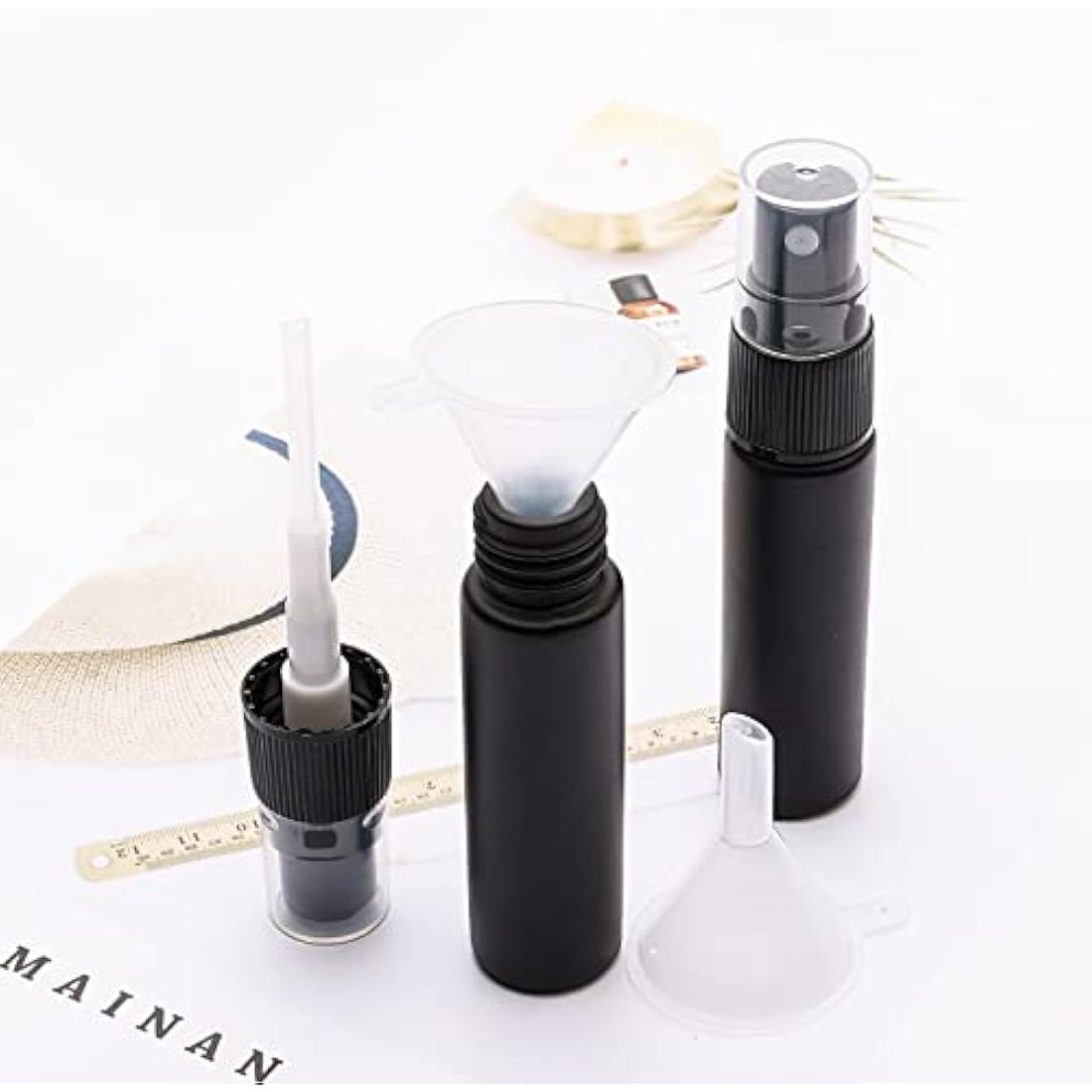 10ml Black Glass Perfume Atomizer – Refillable 10 Pack