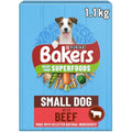 Bakers Small Dry Dog Food - Beef & Vegetable for Adult Dogs, 1.1kg