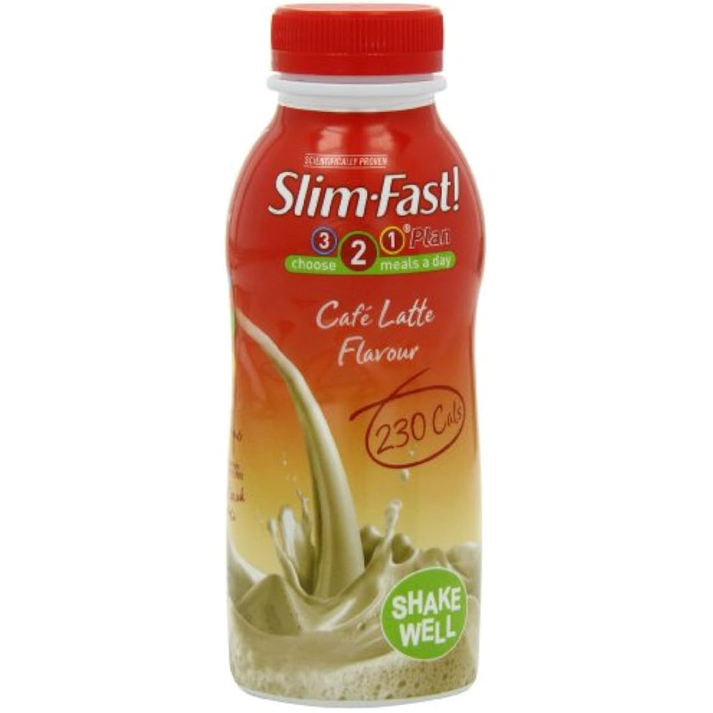 SlimFast Cafe Latte Meal Replacement Shake - 6 x 325ml Weight Loss Pack