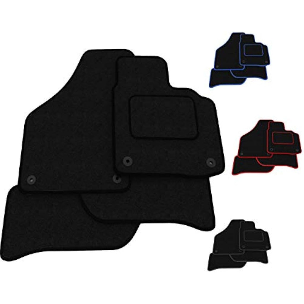 Audi A3 (2013-2018) Car Mat Set - Black Carpet with Red Trim | 4 Piece