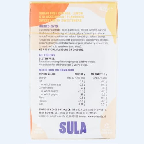 Sula Sugar Free Mixed Fruit Drops – Diabetic Friendly Sweets, 14 x 42g