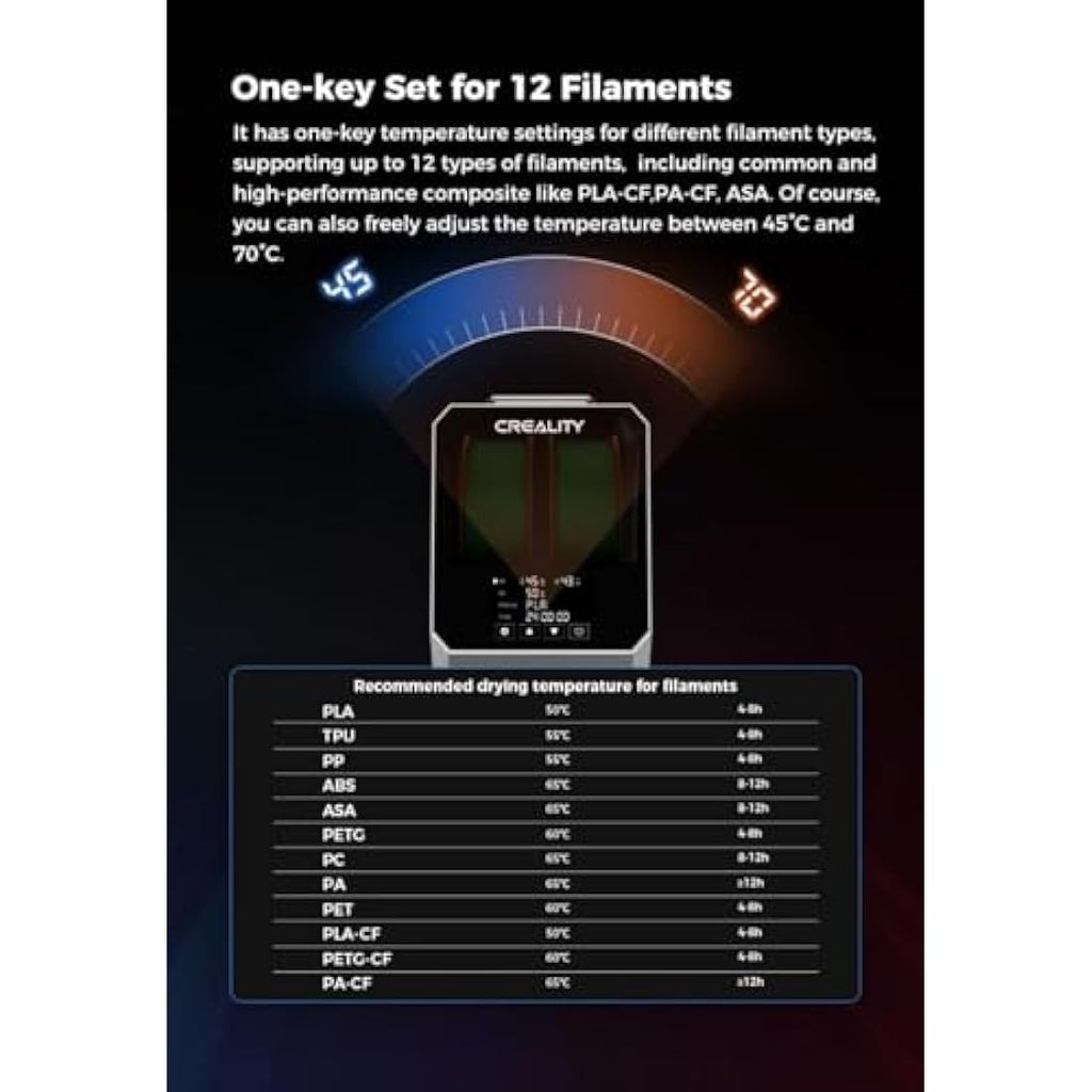 Creality Space Pi Plus Filament Dryer Box | Dual Spool PTC Heating