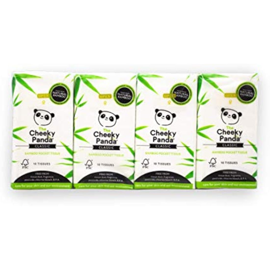 The Cheeky Panda Bamboo Pocket Tissues | 96 Pack | Eco-Friendly & Soft