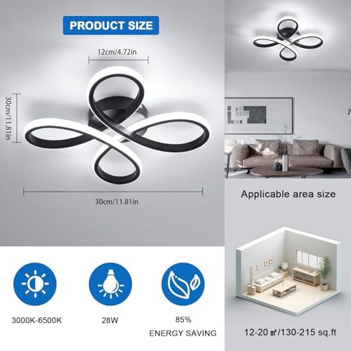 Dorlink Modern Flower LED Ceiling Light | 3-Color Flush Mount Chandelier