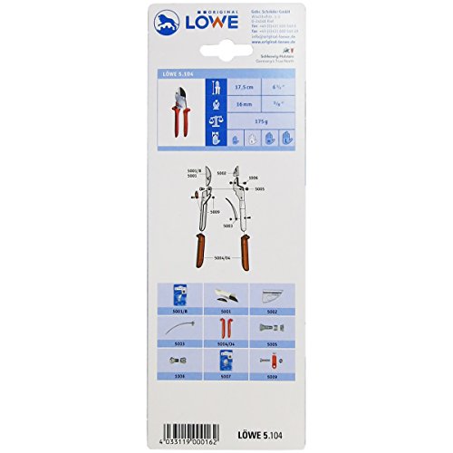 Original Lowe 5 Anvil Garden Shears – 17.5cm Carbon Steel Pruners