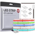 BTF-LIGHTING FCOB RGB LED Strip – 24V High Density 840 LEDs/m 5M Roll
