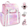 Saviland Nail Polish Organizer Bag | PU Leather Case for 70 Bottles & Lamp