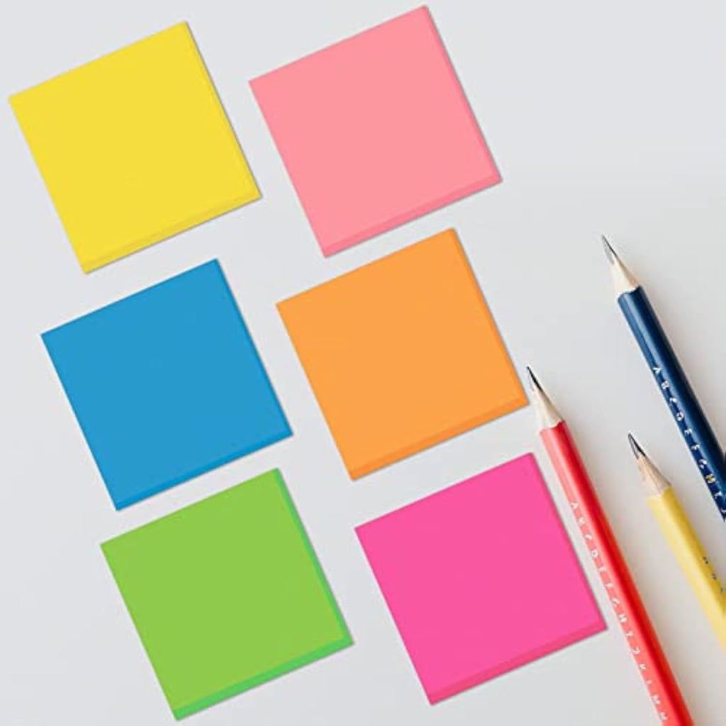 ZCZN Sticky Notes – 48 Pads, 76x76mm, 6 Bright Colors, 100 Sheets/Pad