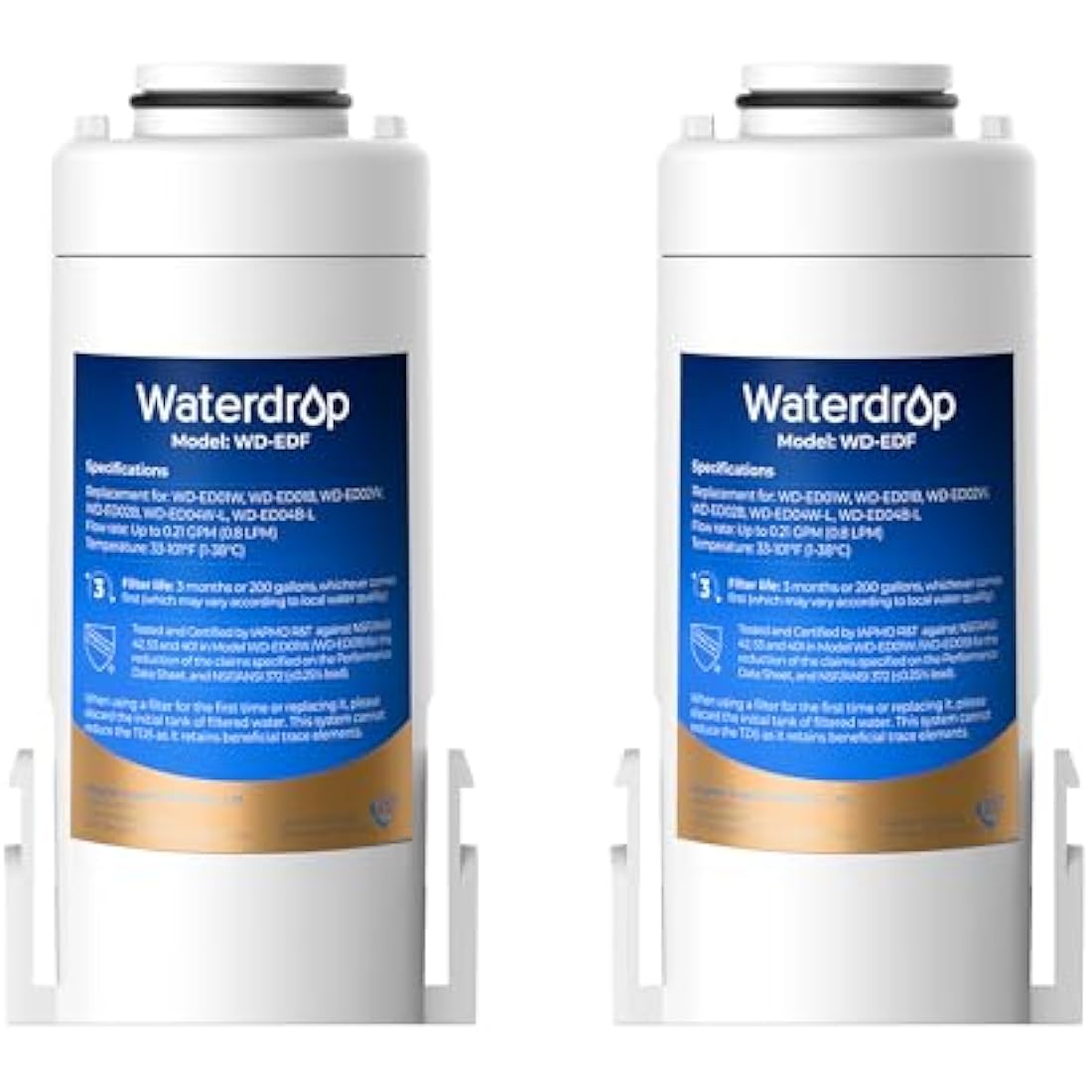 Waterdrop Replacement Filters for WD-ED01 ED02 ED04 Systems | 2 Pack