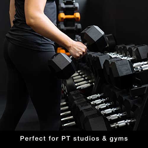 Athlyt Rubber Hex Dumbbell – 12.5kg Single Weight for Strength Training